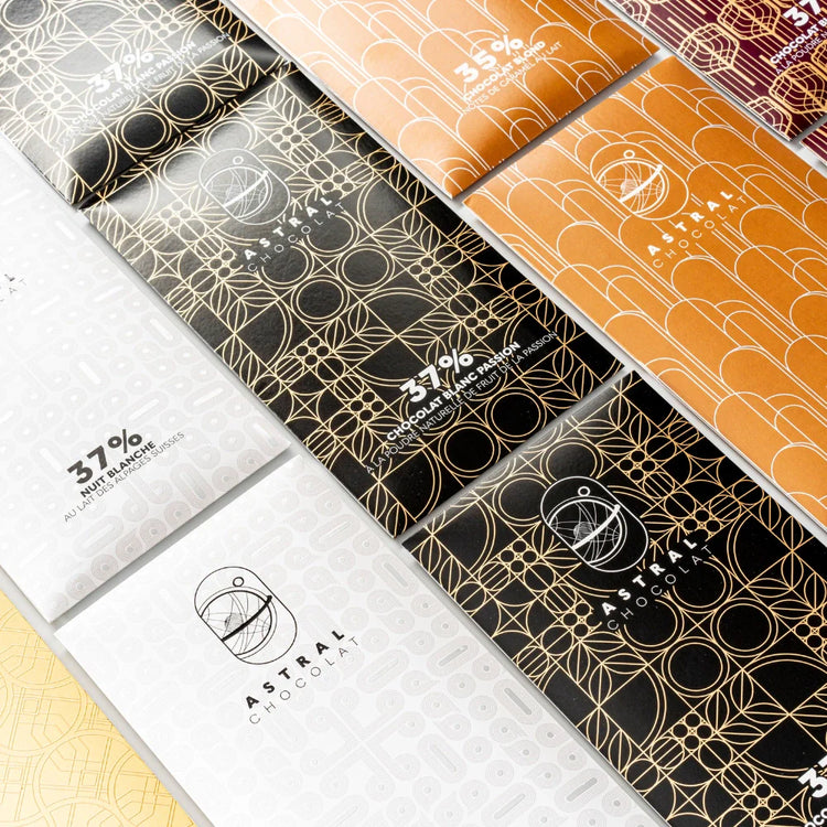 Tablettes blonds et blancs, chocolat blanc, chocolat blond, douceur, notes caramélisées, gourmandise raffinée, collection artisanale