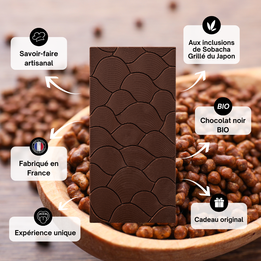 Chocolat d'origine Vietnam 75% - Sobacha grillé du Japon