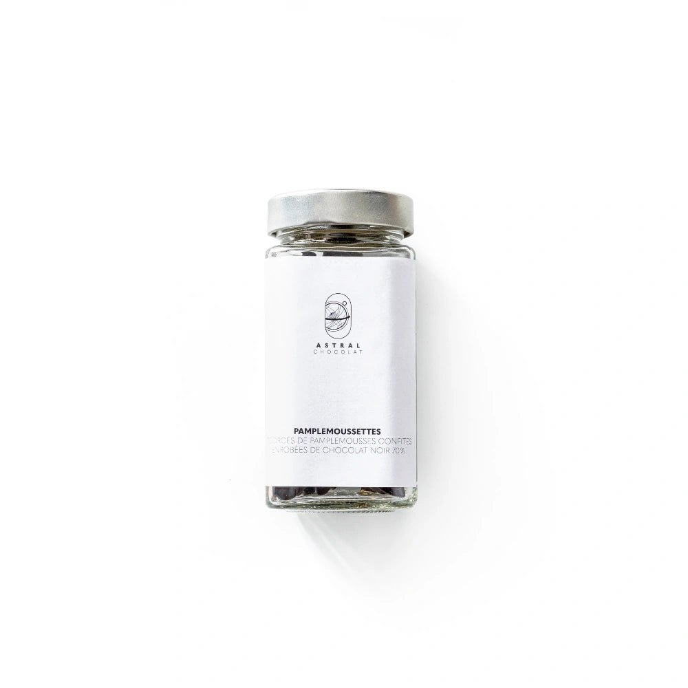 pamplemoussettes écorces confites pamplemousse chocolat noir 70% astral chocolat artisanale lille chocolaterie noël cadeau à offrir chocolat