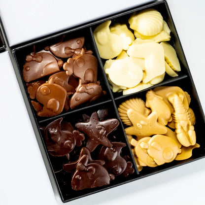 Assortiment de fritures en chocolat de Pâques