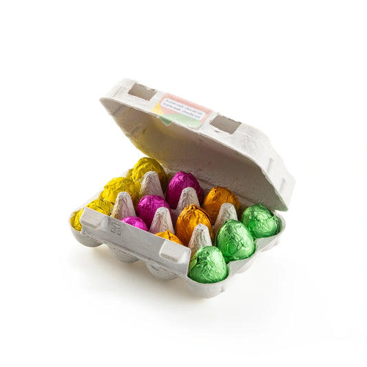 Coffret de 12 œufs pralinés (assortiment de 4 chocolats et pralinés)