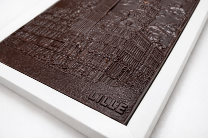 Tablette Lille chocolat noir 70% & praliné amandes-noisettes caramel