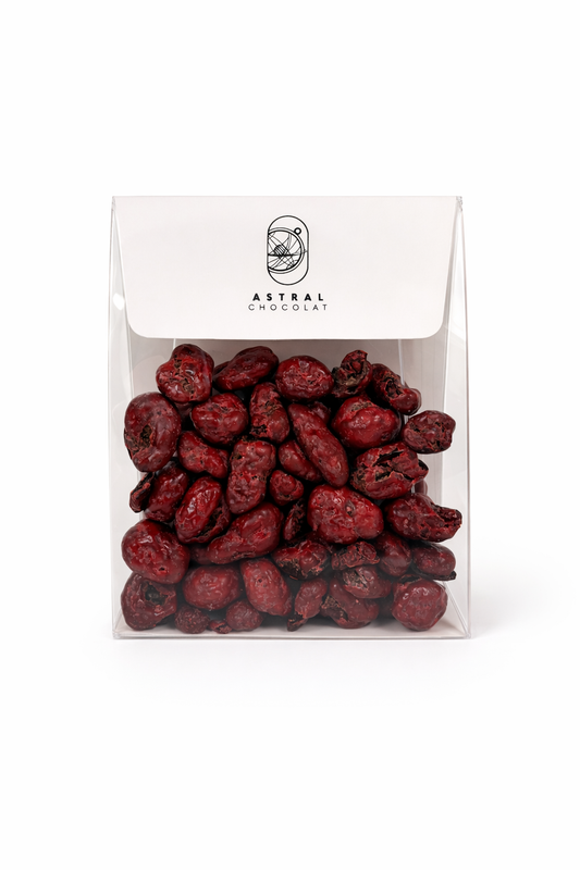 Cranberries enrobées de Chocolat Noir et Blanc