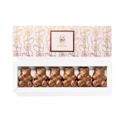 Coffret de 6 Oursons Guimauves Vanille (Lait / Noir / Mixte)