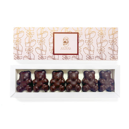 Coffret de 6 Oursons Guimauves Vanille (Lait / Noir / Mixte)
