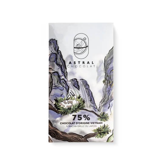 Chocolat d'origine Vietnam 75% - Sobacha grillé du Japon