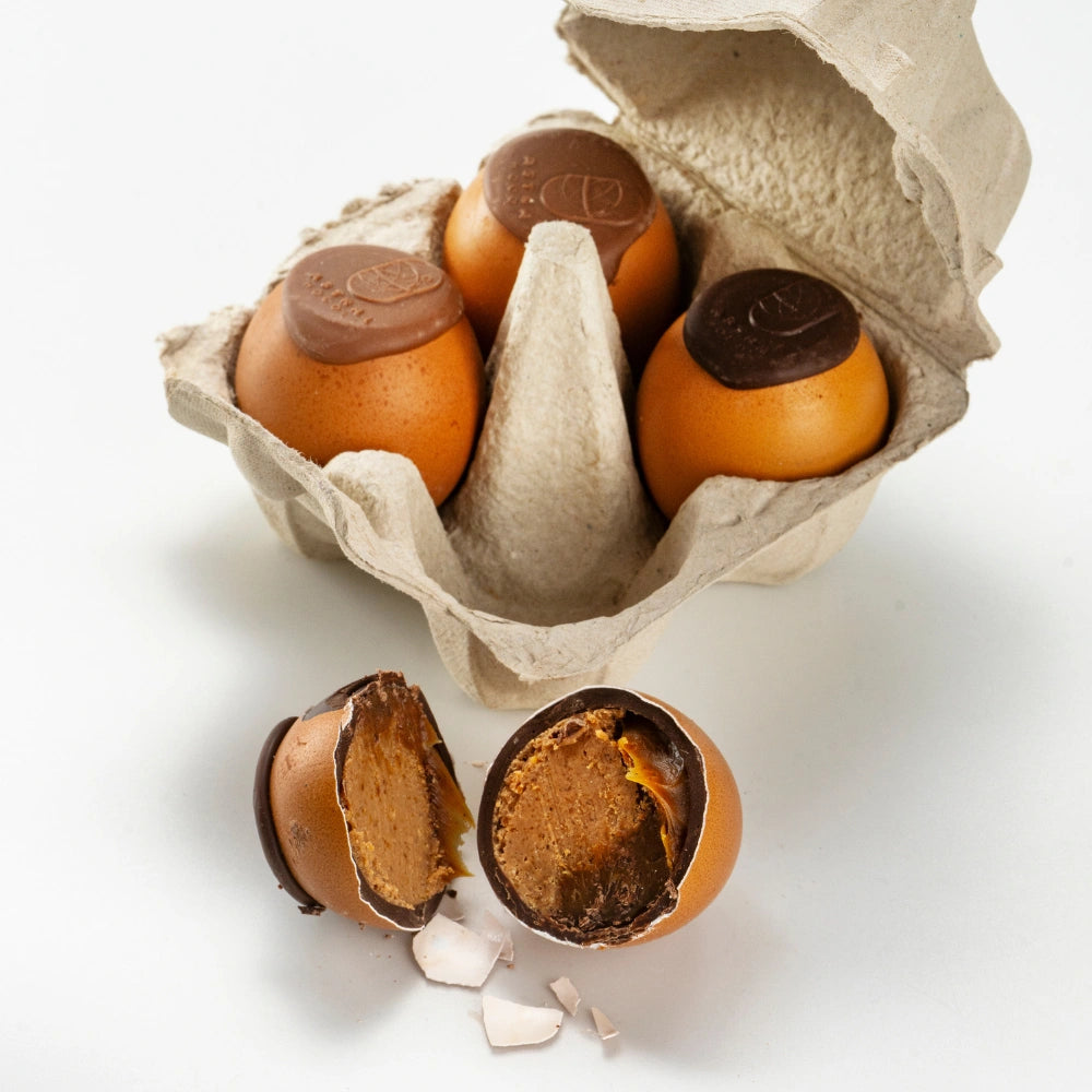 Coffret de 6 Œufs coquille au praliné & caramel vanille