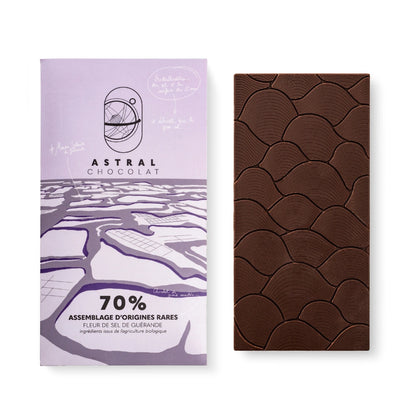 Chocolat noir 70%, sel de Guérande, épices, chocolat épices, chocolat aphrodisiaque, chocolat à offrir, astral chocolat