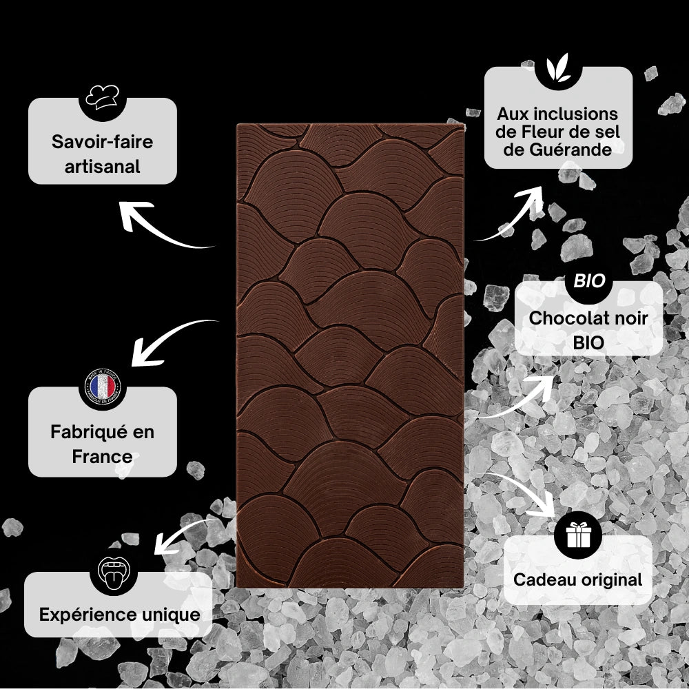 Chocolat noir 70%, sel de Guérande, épices, chocolat épices, chocolat aphrodisiaque, chocolat à offrir, astral chocolat